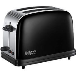 Russell Hobbs Colours Plus 2-Slice Toaster, Black Black